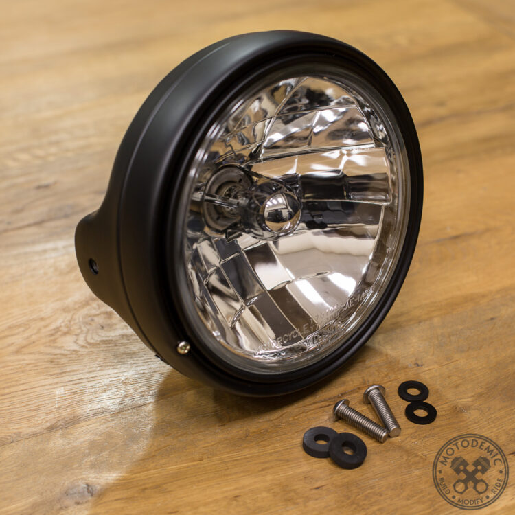 7 Inch Metric Style Headlamp Bucket • MOTODEMIC