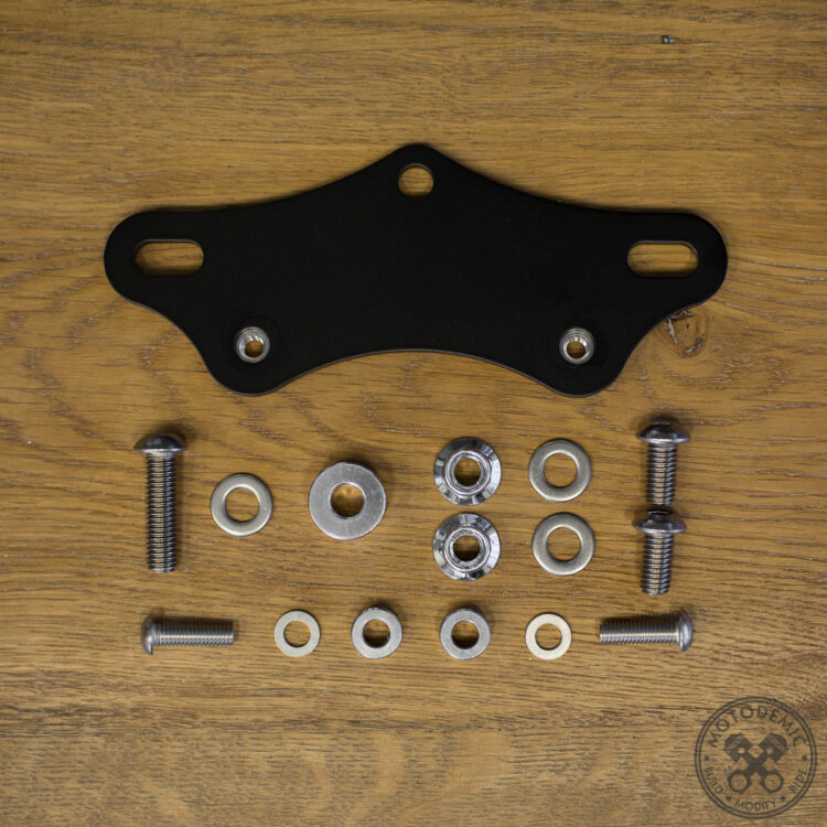 Motone Customs Voltage Regulator Relocation Bracket – Fits Triumph Bonneville 2001-2015 – Black Aluminum