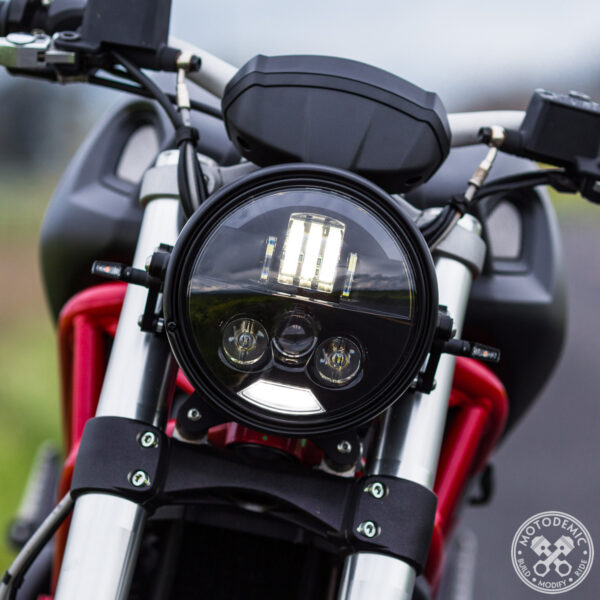Ducati Monster Round Headlight Conversion 696/796/1100 â€¢ MOTODEMIC