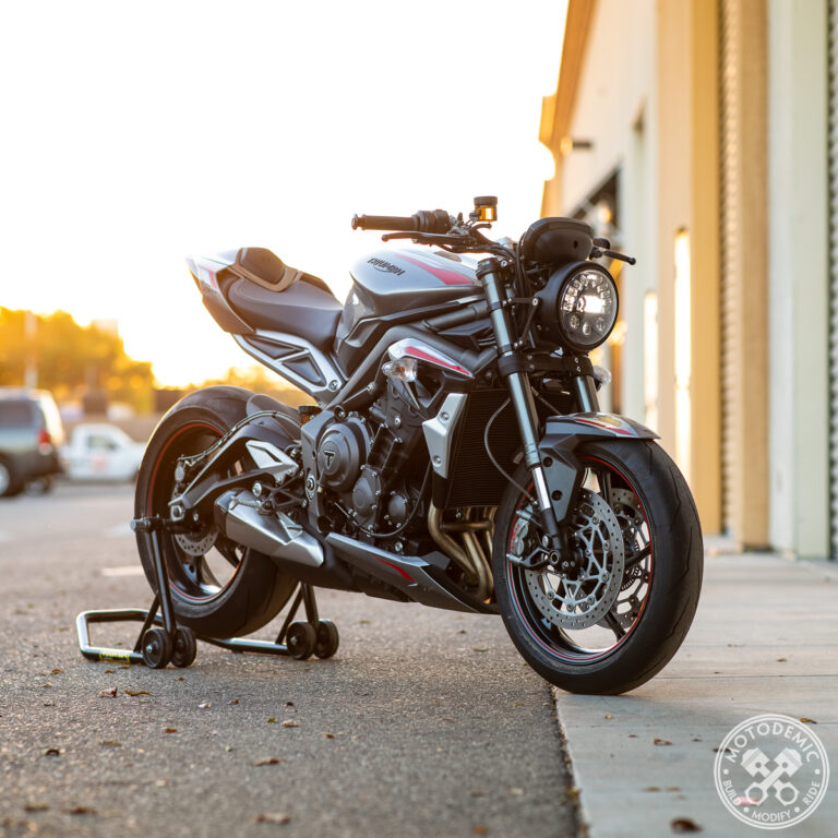 Street Triple Single Headlight Conversion Round (765 TFT) • MOTODEMIC